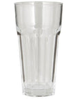 Tall Drinking Glass with Grooves