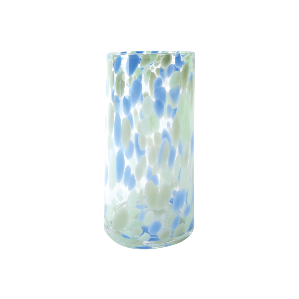 Speckled Glass Vase / Blue