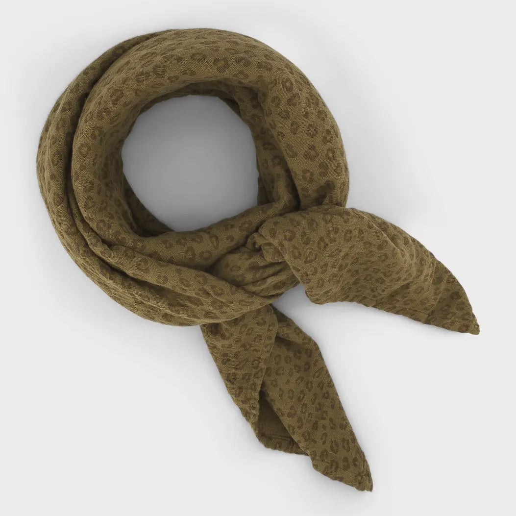 Muslin Swaddle / Olive Leopard