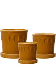 Lykke Glazed Plant Pot / Brown