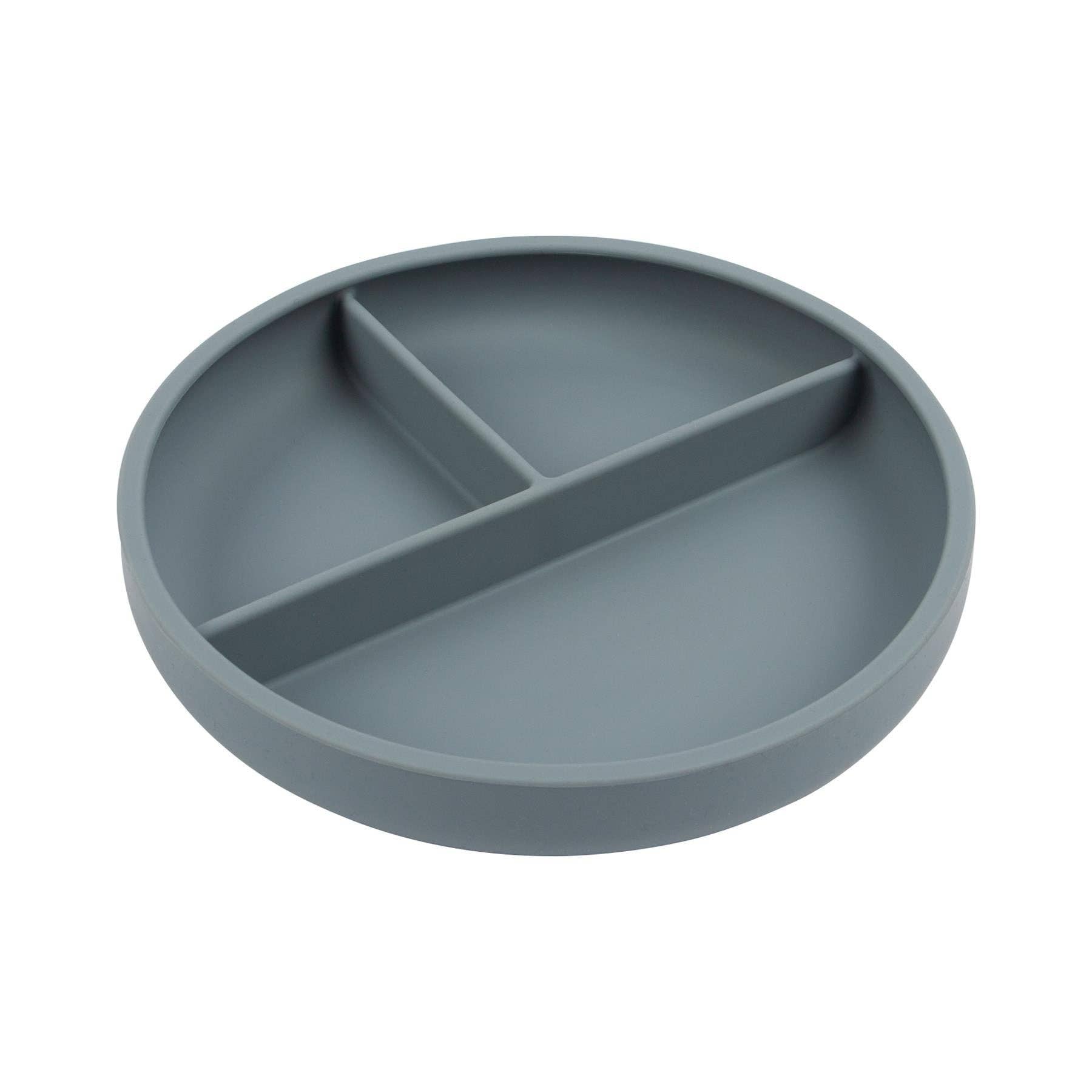 Divided Silicone Suction Plate / Grey