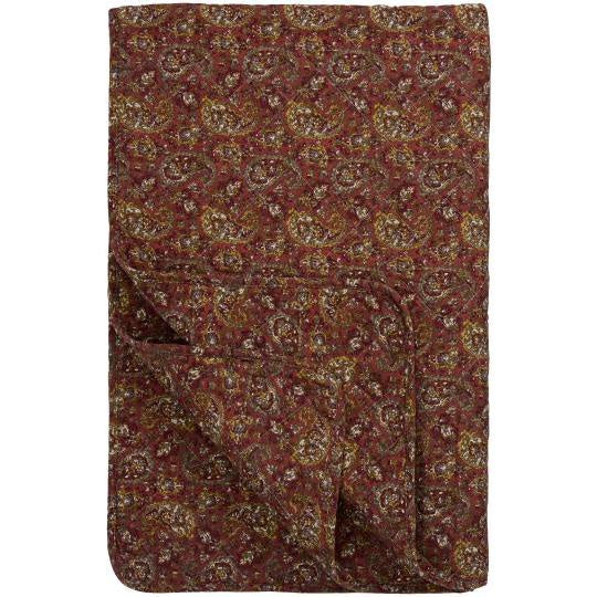 Dark Red Paisley Quilt
