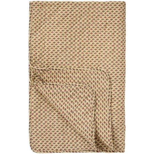 Block Pattern Beige Quilt