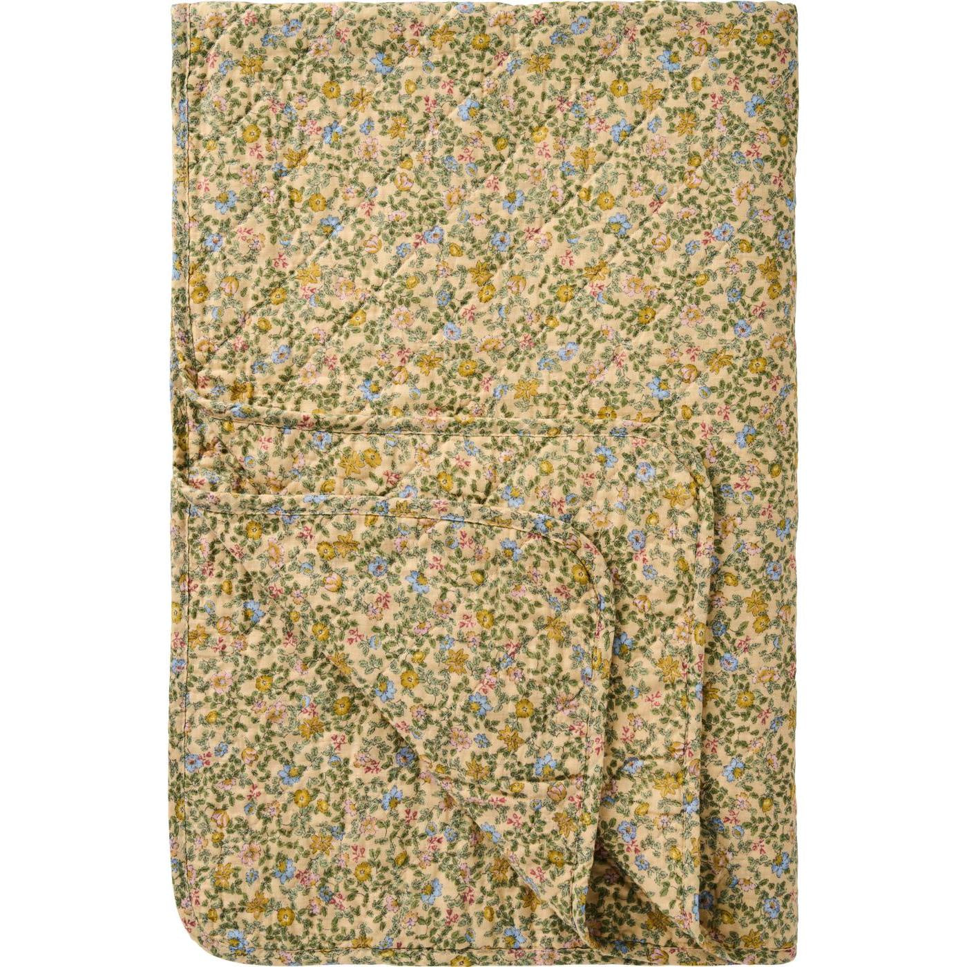 Yellow Floral Quilt / 130 x 180cm
