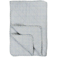 Load image into Gallery viewer, Quilt Light Blue Gingham 130 x 180