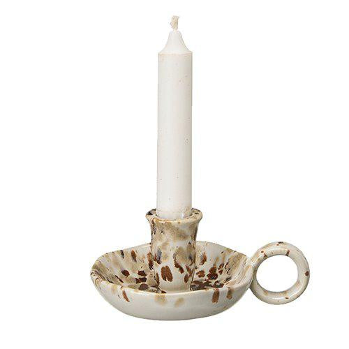 Amanda Candle Holder / Speckled Brown