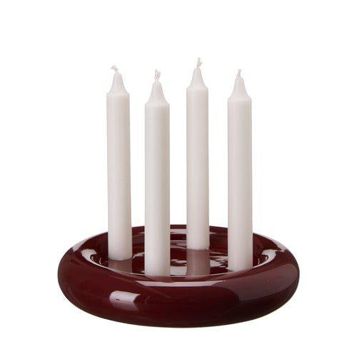 Amara Candle Holder / Burgundy
