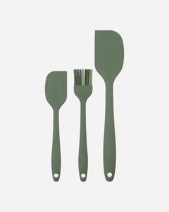 Green Kitchen Silicone Utensils / Set of 3