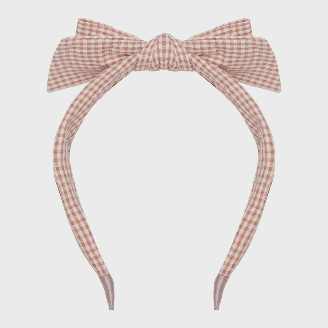 Gingham Edie Bow Aliceband