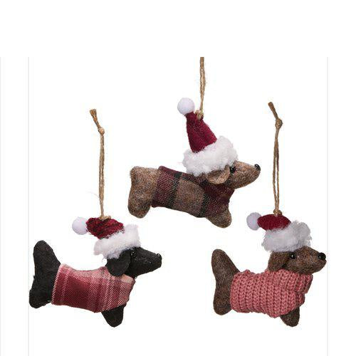 Felt Sausage Dog Decoration