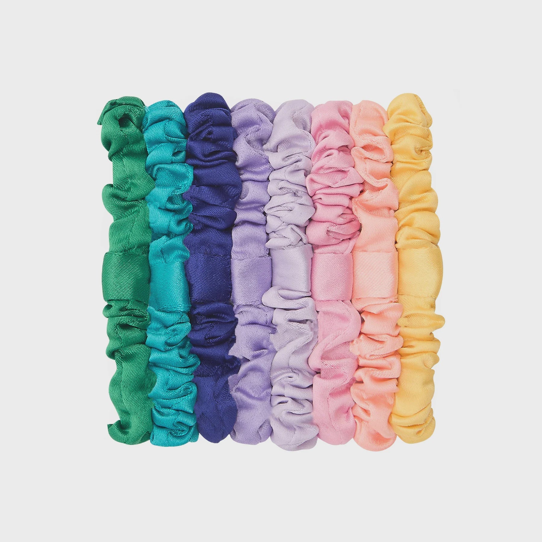 Bright Satin Scrunchies / Pack of 8