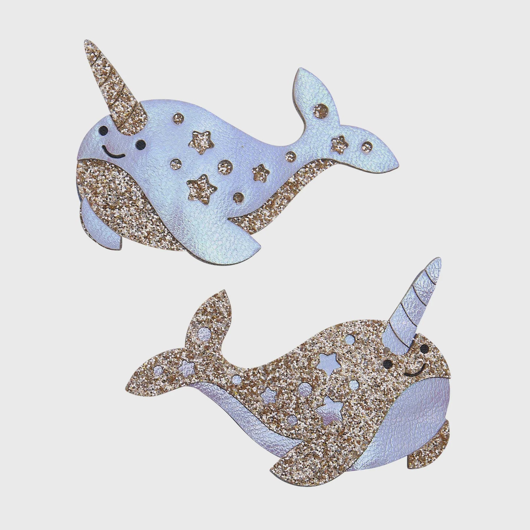 Magical Narwhal Hair Clips