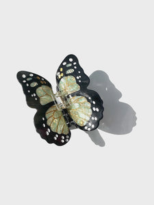 Hand-painted Monarch Butterfly Claw Clip / Golden Jade