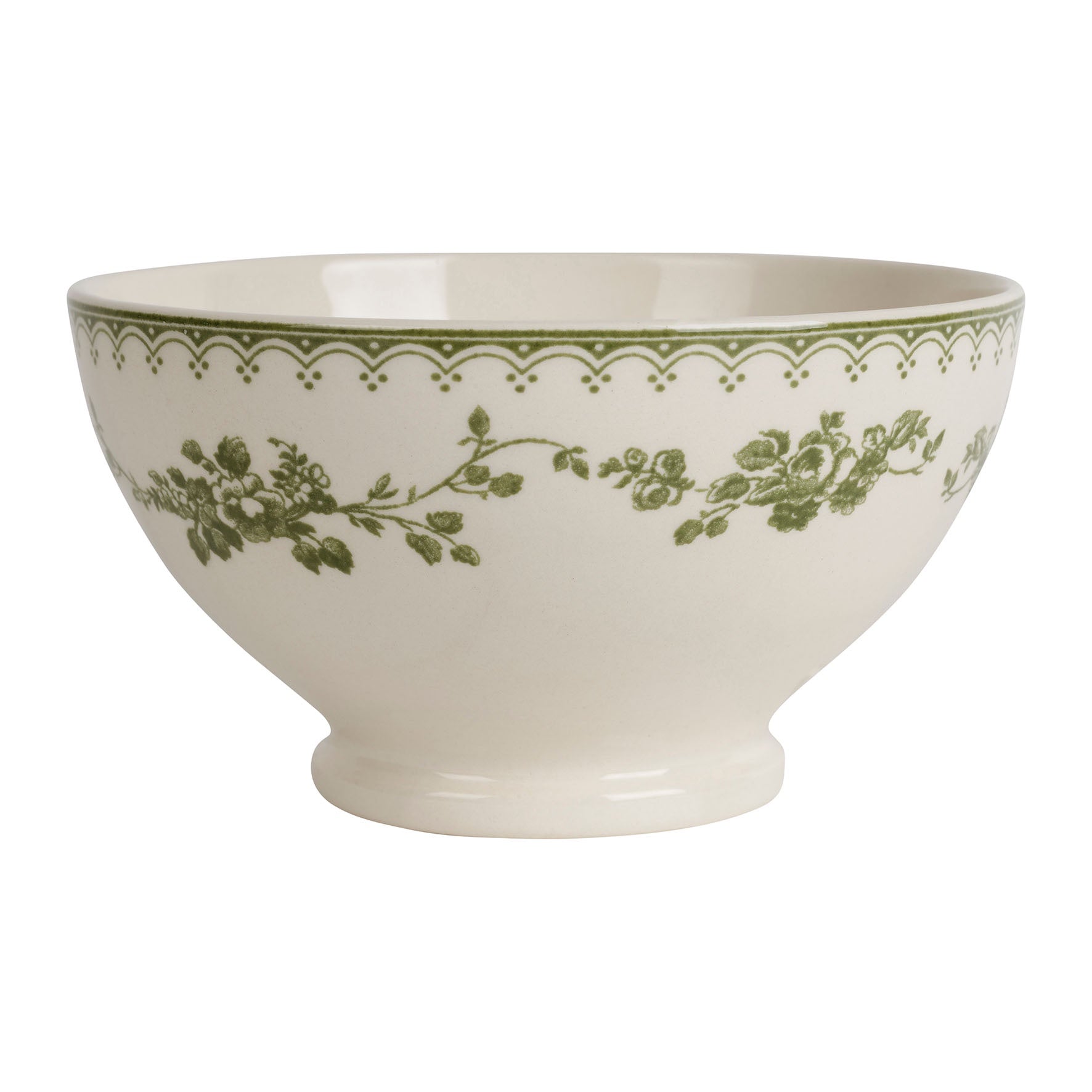 Faustine Patterned Floral Bowl / Green