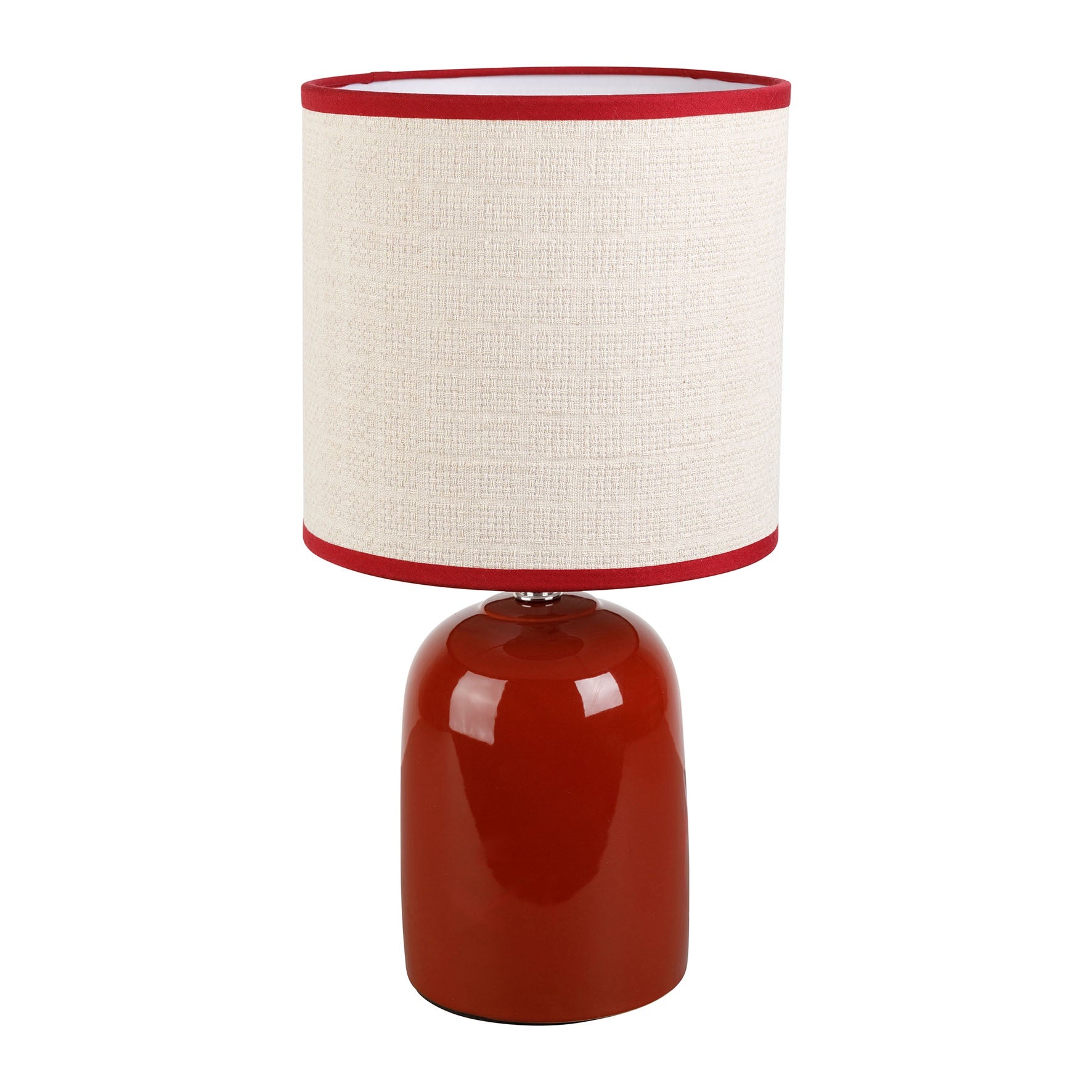 Campagne Linen Table Lamp / Burgundy