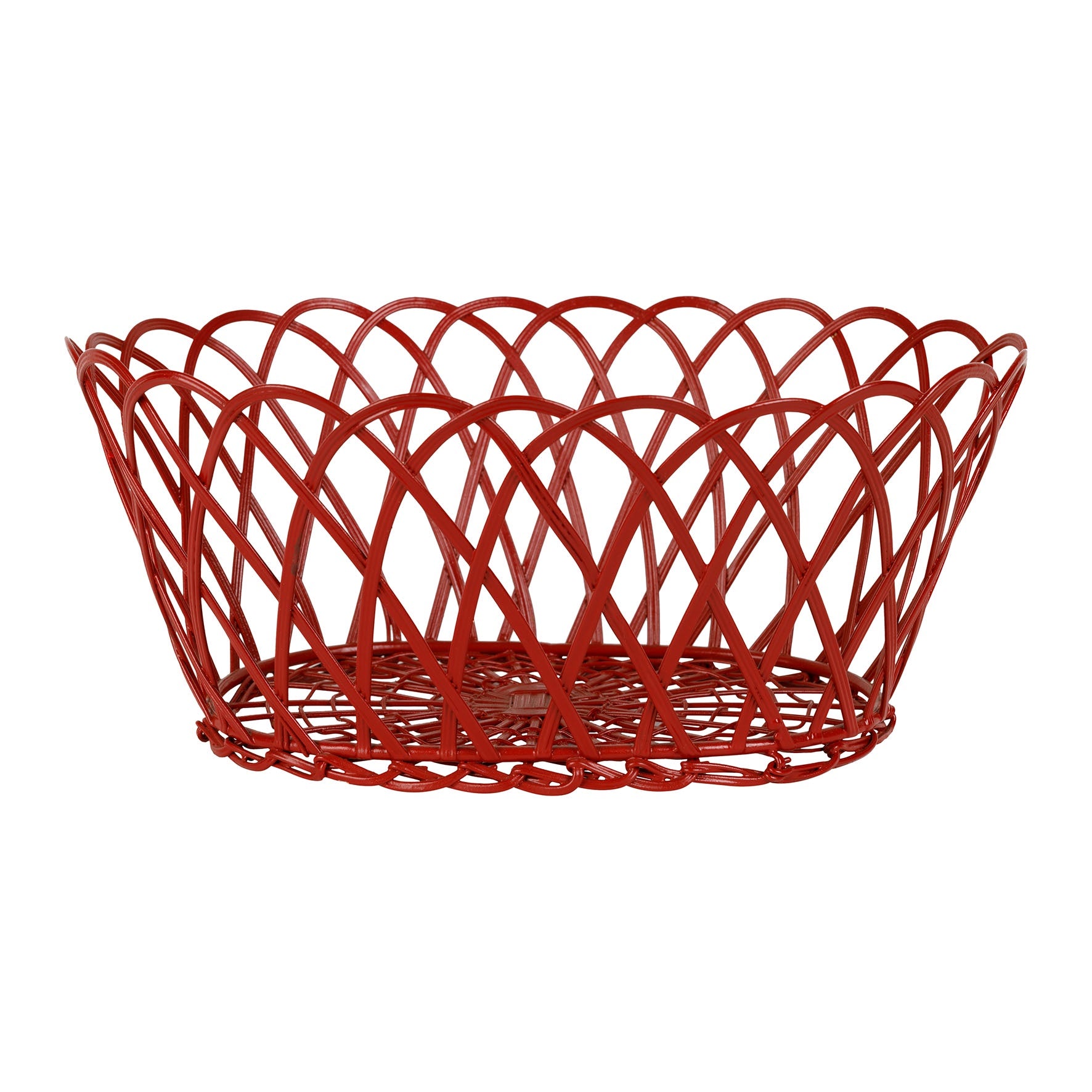 Campagne Oval Iron Basket / Red