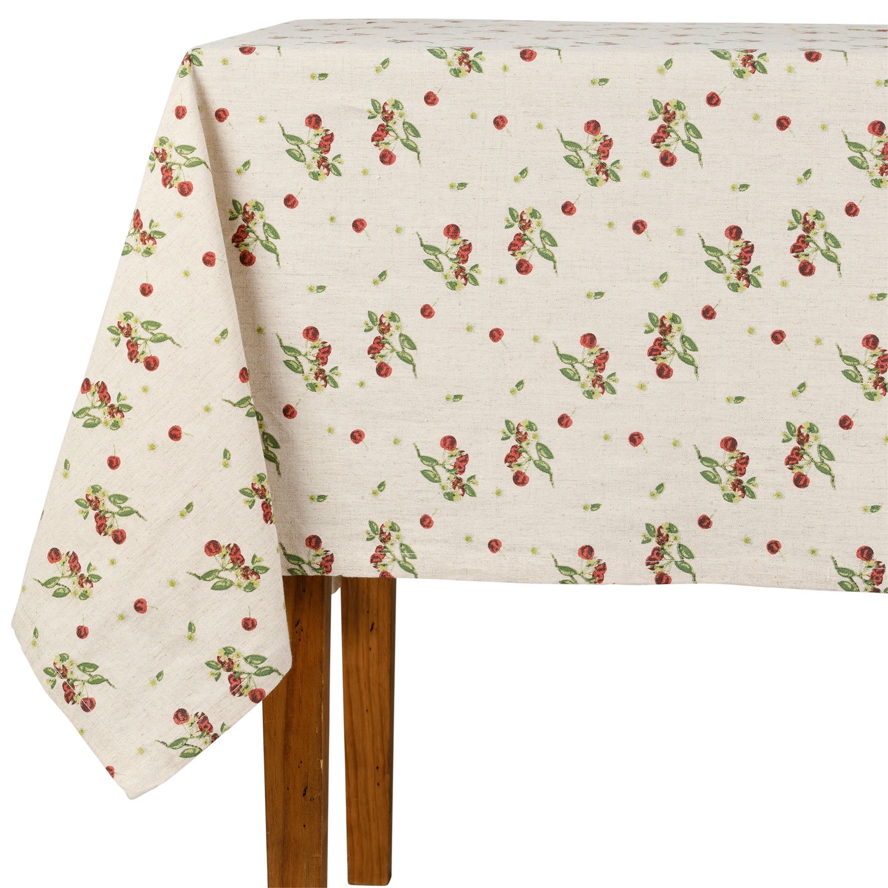 Patterned Rectangular Tablecloth / Cherry Print