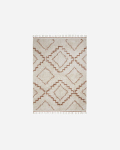 Brown Geometric Rug / 200 x 140cm