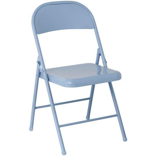 Metal Folding Chair / Light Blue