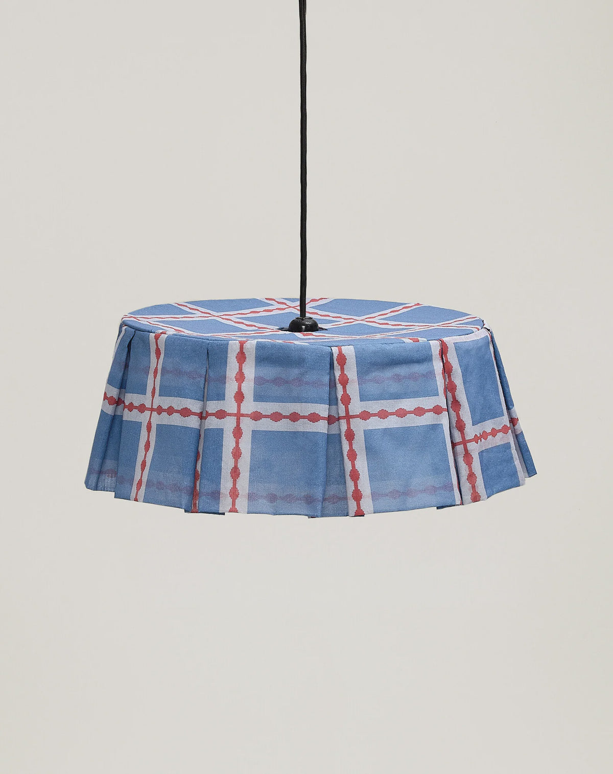 Margot Pendant Fabric Lampshade 40 cm / Red &amp; Blue Mosaic