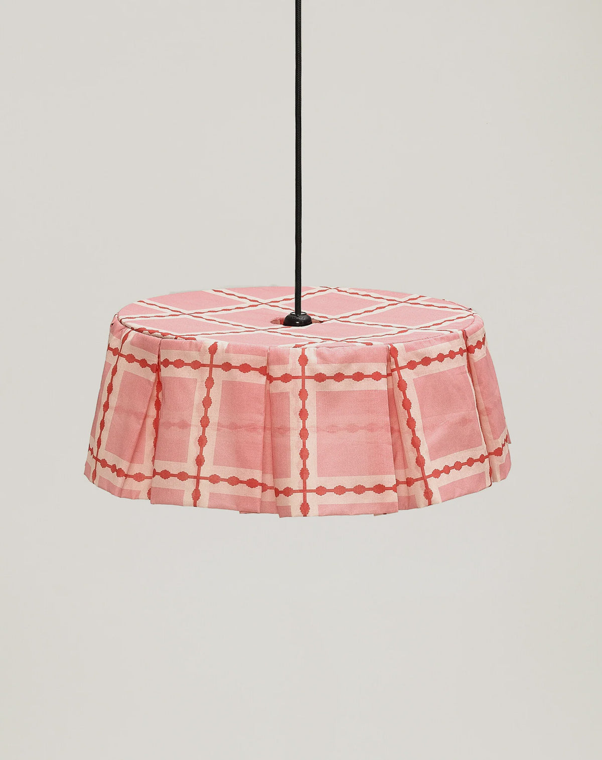 Margot Pendant Fabric Lampshade 40 cm / Red &amp; Pink Mosaic