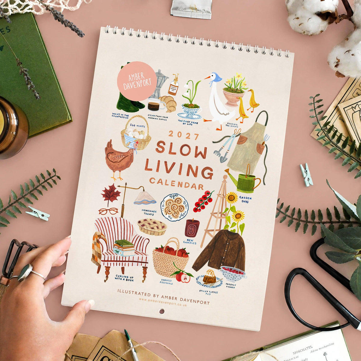 2027 Slow Living Wall Calendar Amber Davenport
