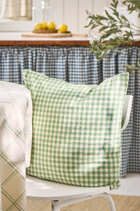 Light Green Gingham Cushion