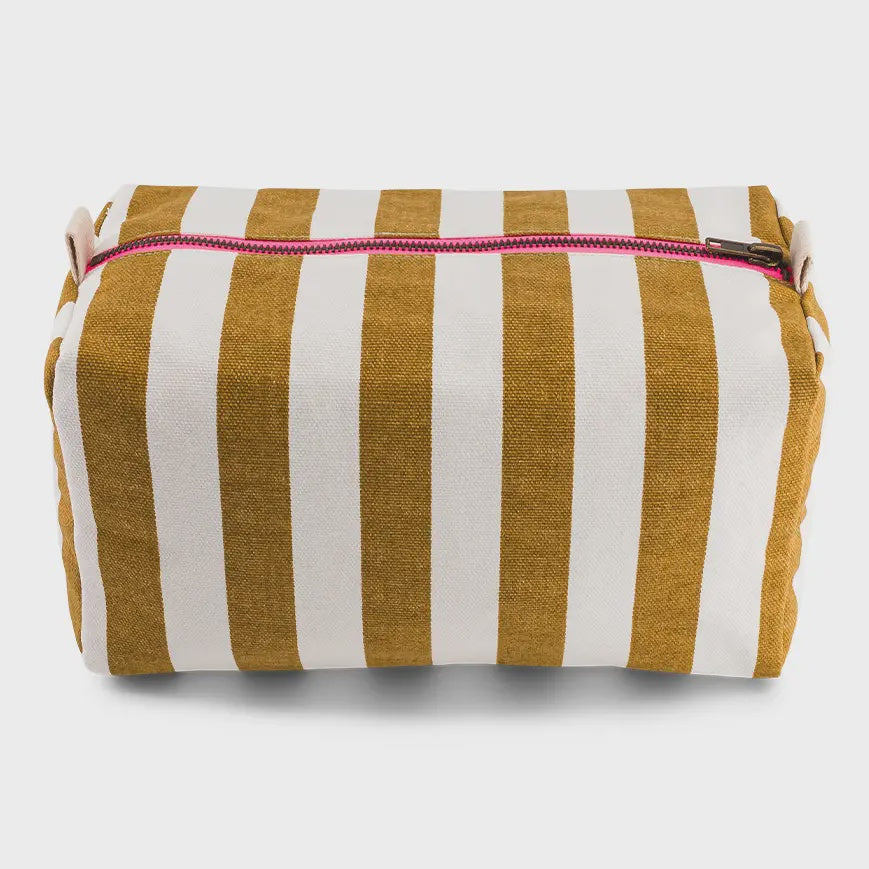 Toiletry Bag / Mustard Stripes