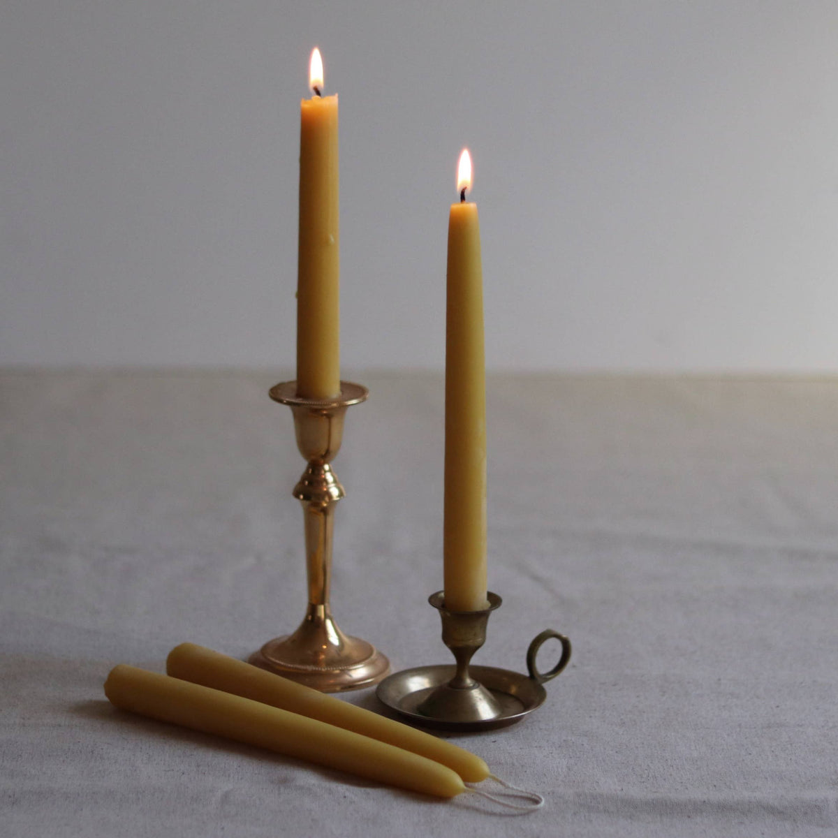 Yellow Taper Candles / Set of 2