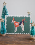 Green Festive Dog Card