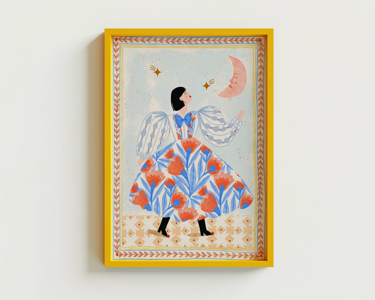 Folk Woman Print / A4