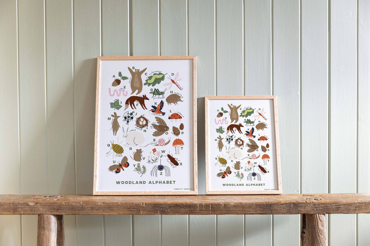 Woodland Alphabet Print / A3