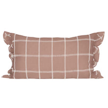 Load image into Gallery viewer, Alma Terracotta Check Cushion / 40 x 60cm
