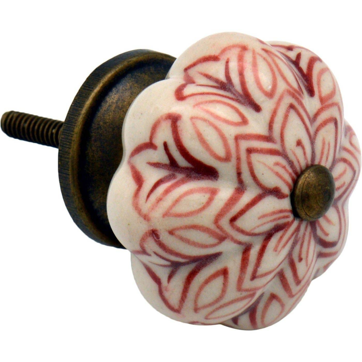 Ceramic Knob / Dark Red