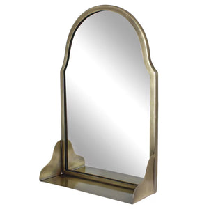 Brass Mirror with Shelf