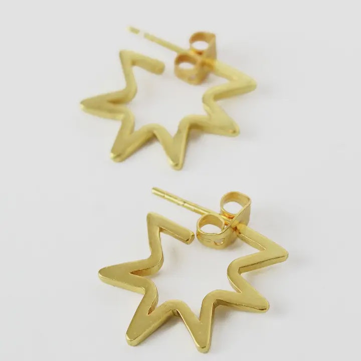 Small Pow Star Earrings