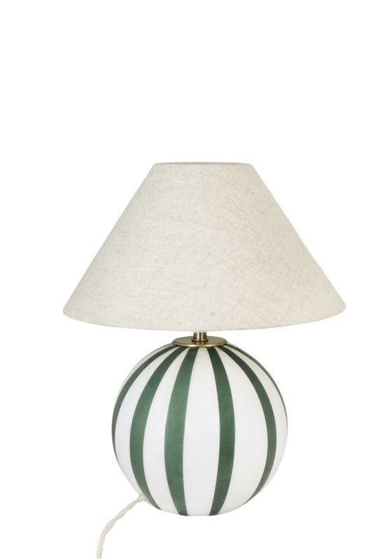 Alba Green and White Table Lamp Small