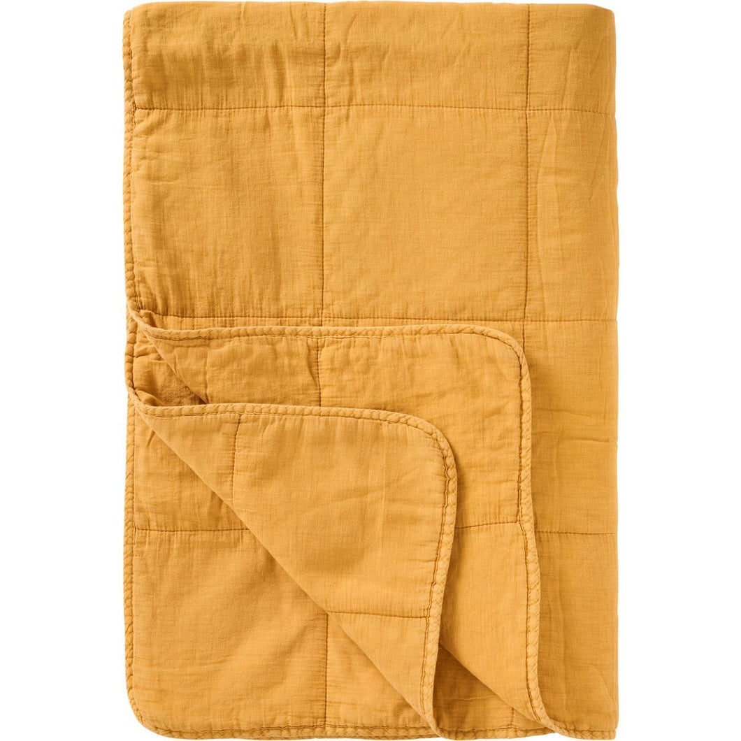 Vintage Quilt in Warm Yellow / 130 x 180