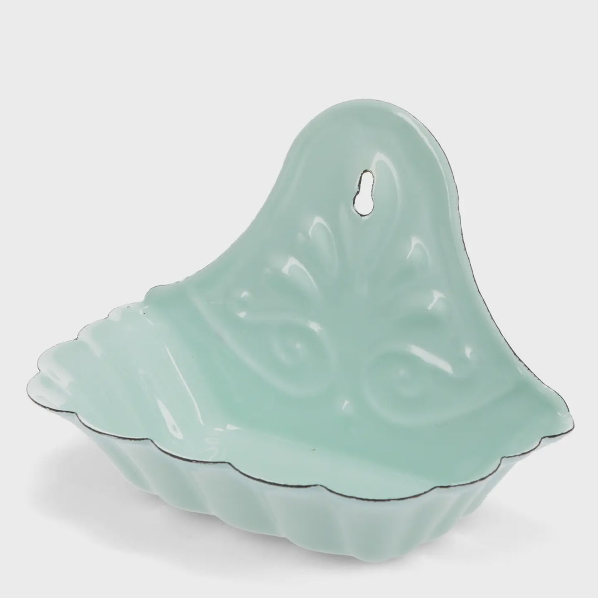 Wall-Mounted Enamel Soap Dish / Green