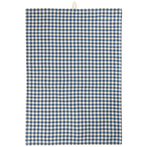 Lucas Blue Gingham Check Tea Towel