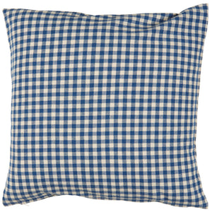 Indigo Blue Gingham Cushion