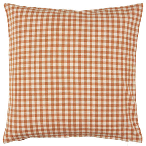 NEW Rust Brown Gingham Cushion