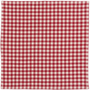 Red and White Gingham Check Napkin