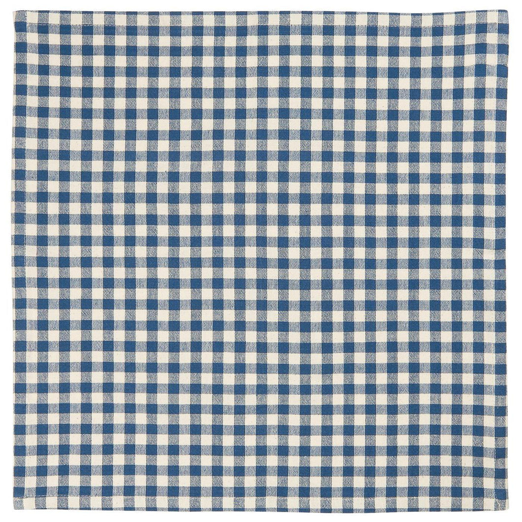 Blue and White Gingham Check Napkin