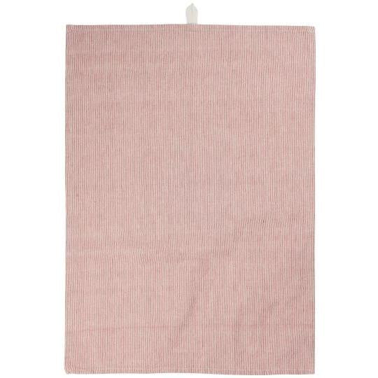 Mia Thin Stripe Tea Towel in Rust Brown