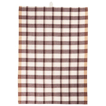 Load image into Gallery viewer, Malthe Brown Stripe Cotton Tea Towel