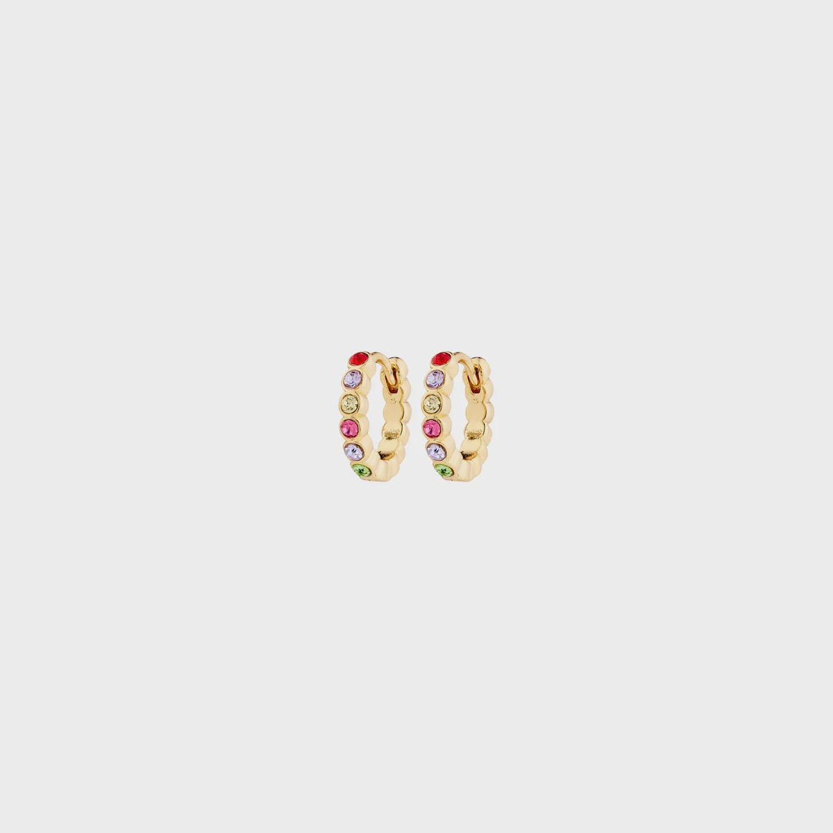 KLEOPATRA Gem Hoop Earrings / Gold-Plated