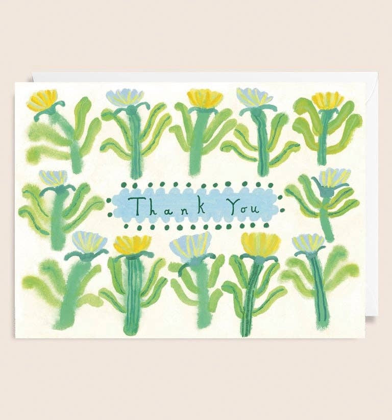 Floral Seedlings Thank You Card