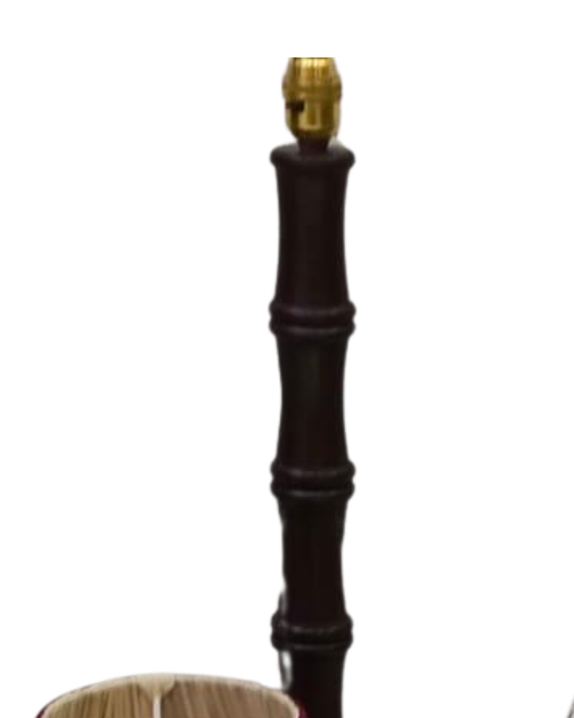 Bamboo Lamp Base / Dark Plum
