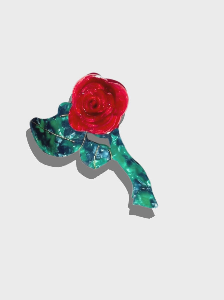 Stem Rose Claw Clip